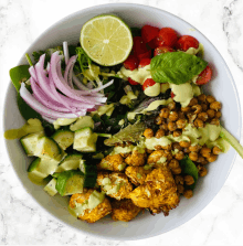 Mediterranean Shawarma Salad w Cauliflower & Chickpeas [vegan] [gluten free]