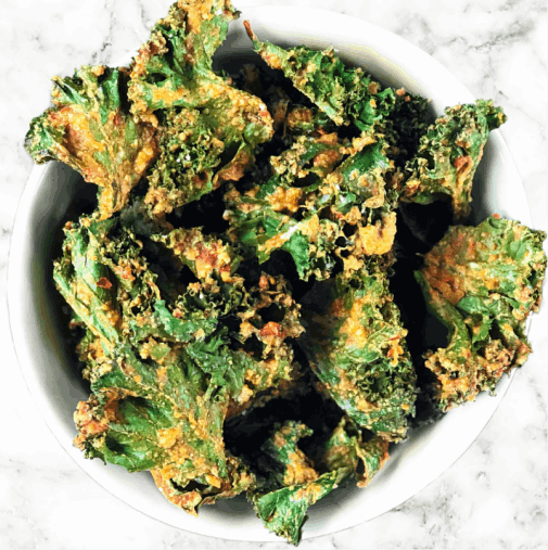Organic Crispy + Cheesy Kale Chips with Roasted Sunflower Seeds